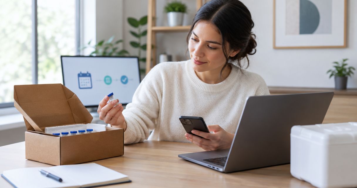 Automatically schedule reconstitution when your peptide shipment arrives